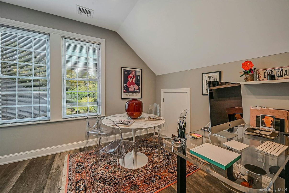 Dining room, Fireplace, Interior, Wood Texture Flooring