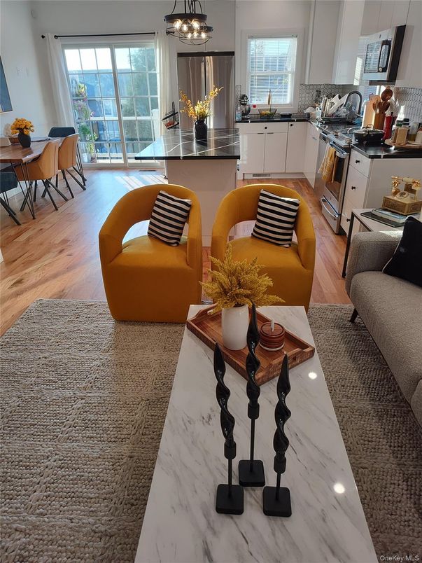 Dining room, Interior, Kitchen, Living room, Marble, Water, Wood Texture Flooring