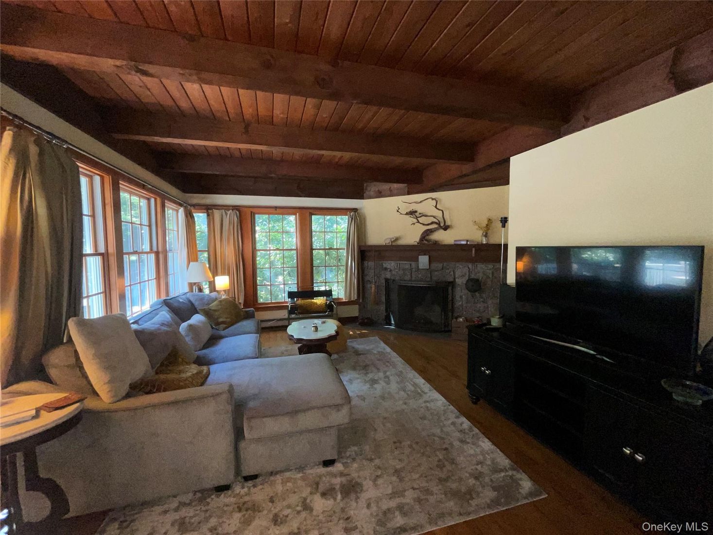 Fireplace, Interior, Living room, Wooden Beams, Wooden Ceilings, Wood Texture Flooring