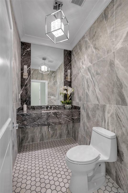 Bathroom, Interior, Marble Walls