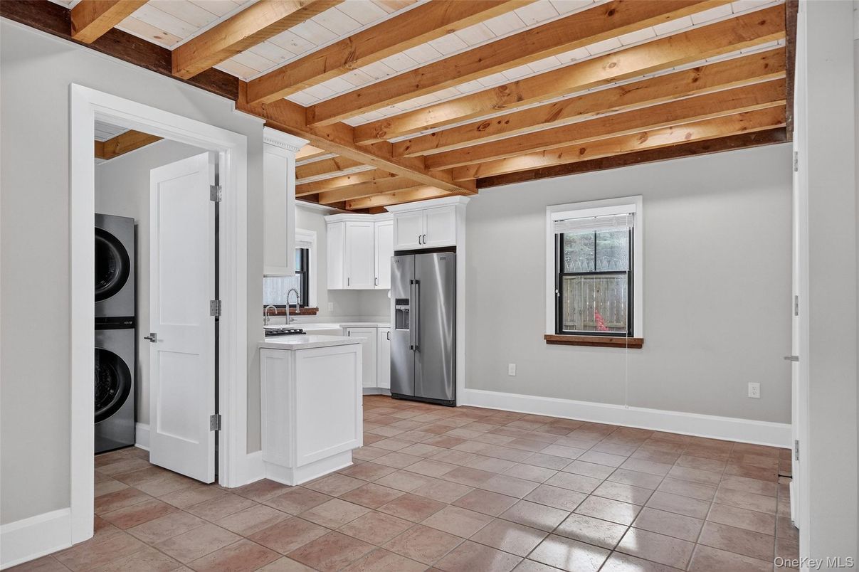 Interior, Kitchen, Utility Closets, Washer, Wooden Beams