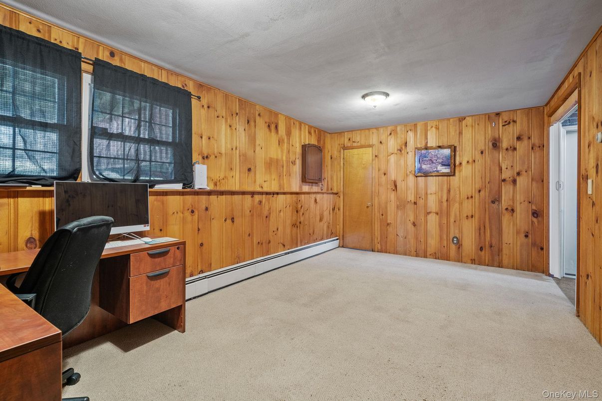 Home Office, Interior, Wooden Walls