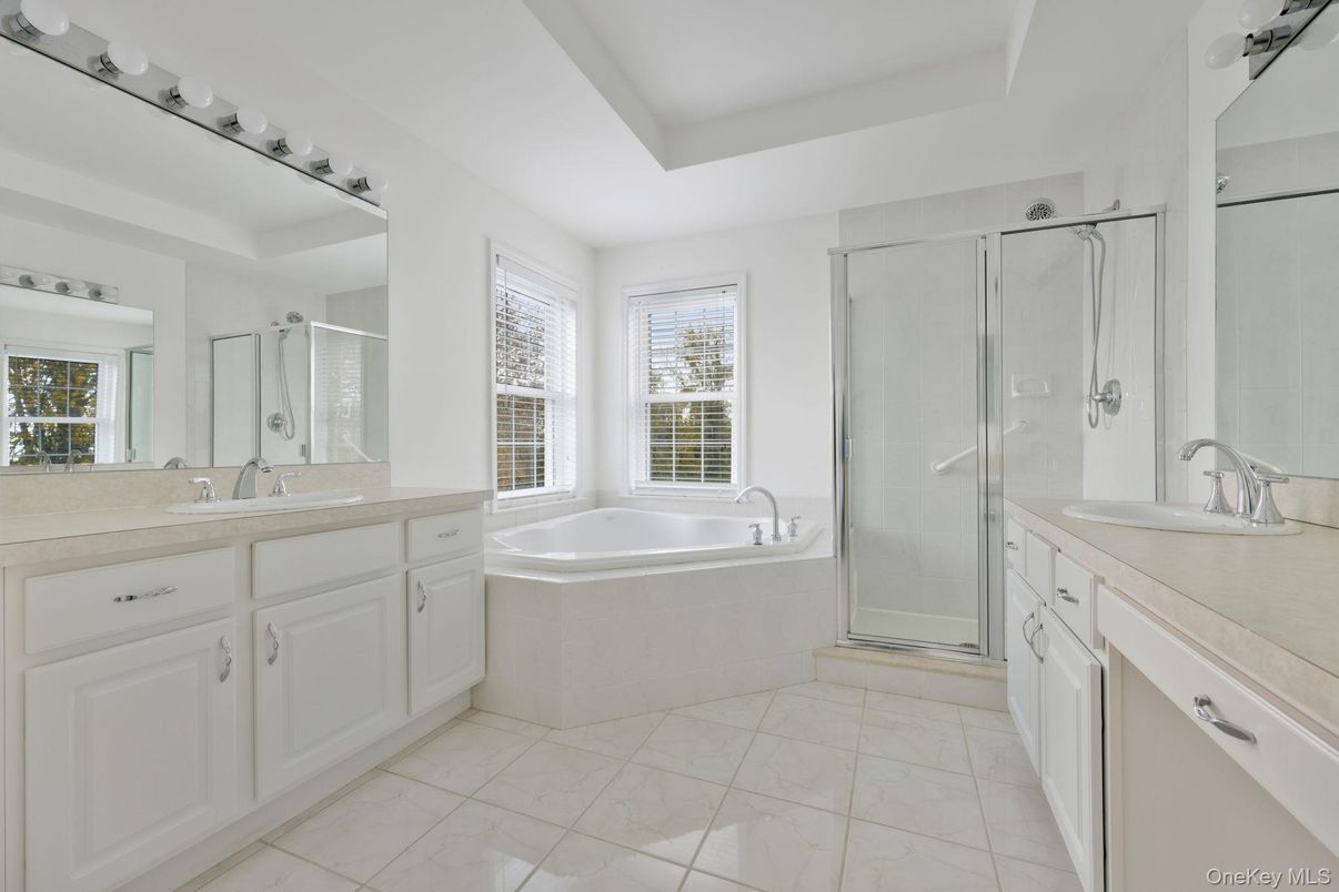 Bathroom, Dual Sink Vanities, Glass Shower, Interior