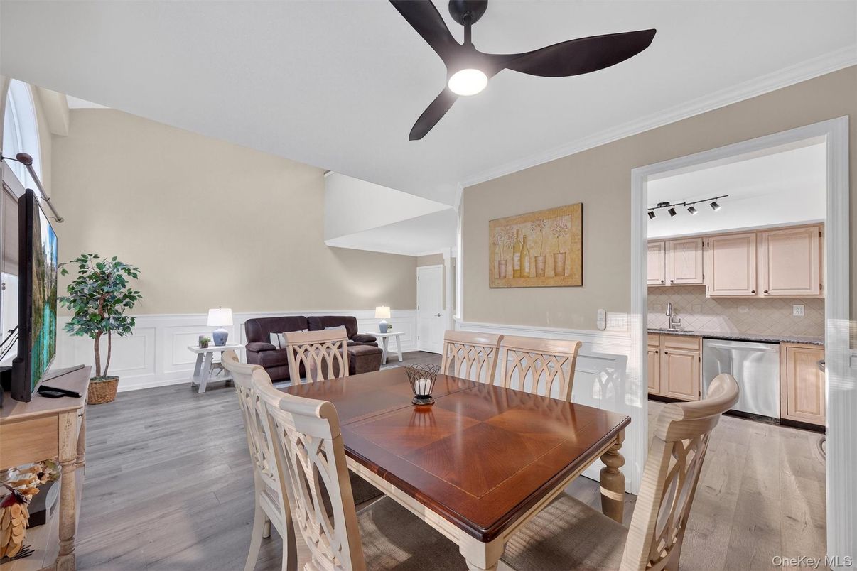 Dining room, Interior, Kitchen, Living room, Wood Texture Flooring