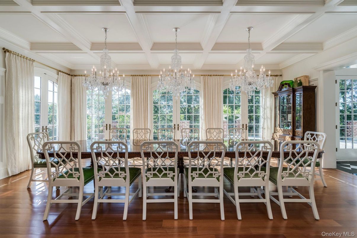 Chandelier, Dining room, Interior, Wood Texture Flooring