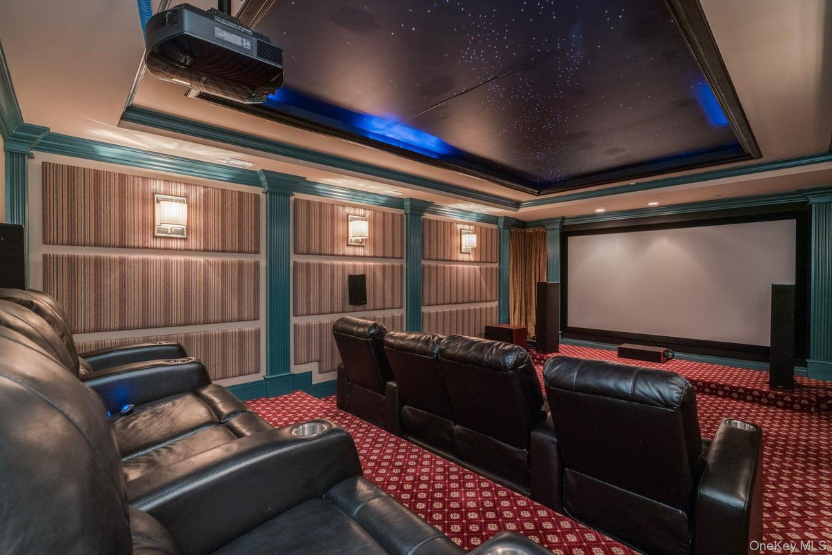 Home Theatre Room, Interior, Projection Screen, Recessed Lighting, Theatre Room