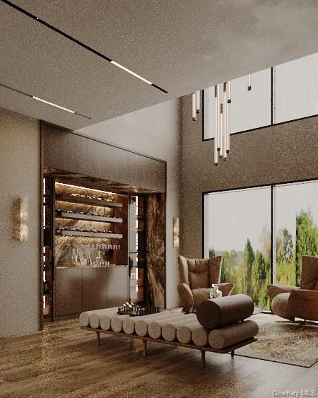 Interior, Pendant Lights, Wood Texture Flooring