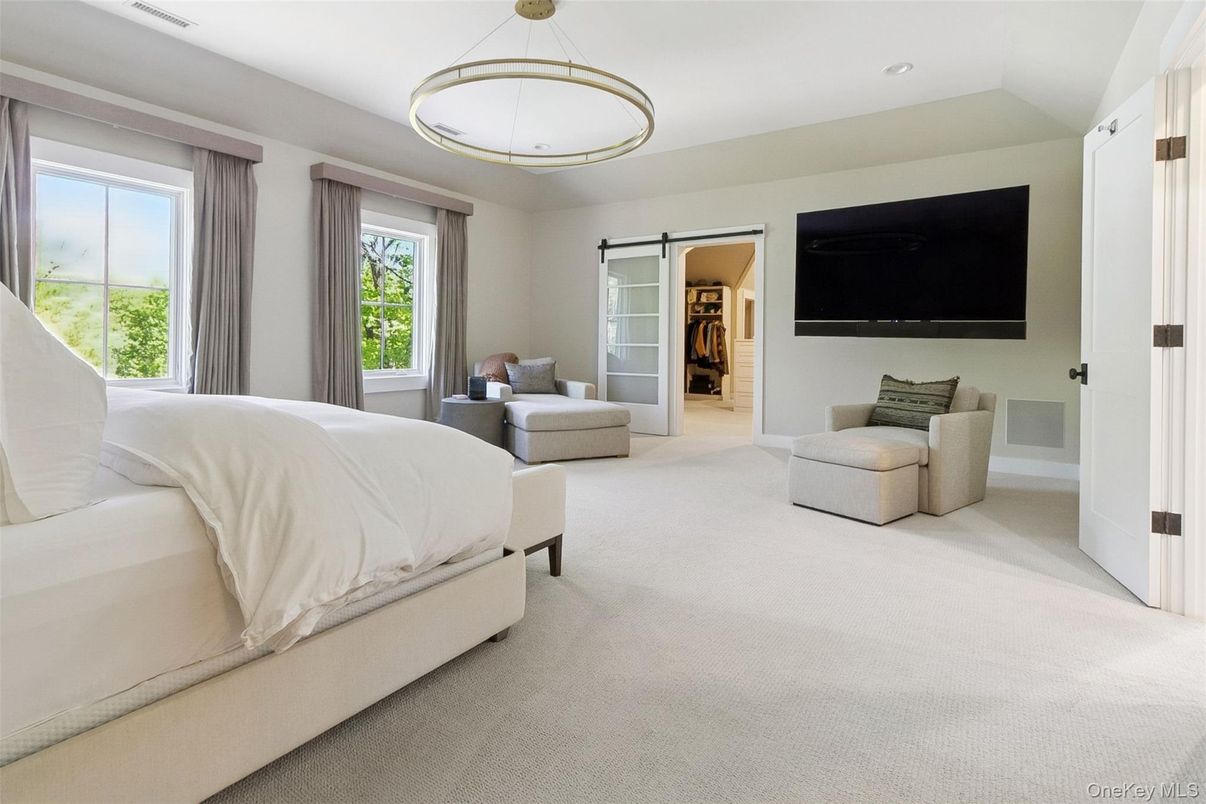 Bedroom, Interior, Pendant Lights, Recessed Lighting