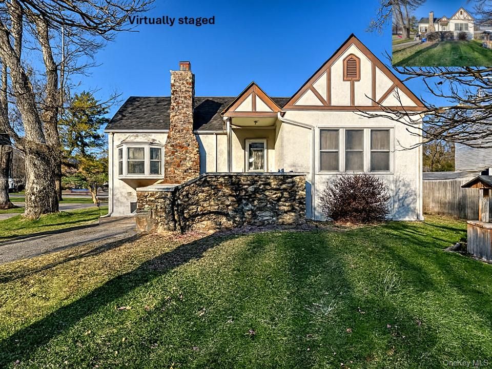 Backyard, Exterior, Facade, Tudor Revival