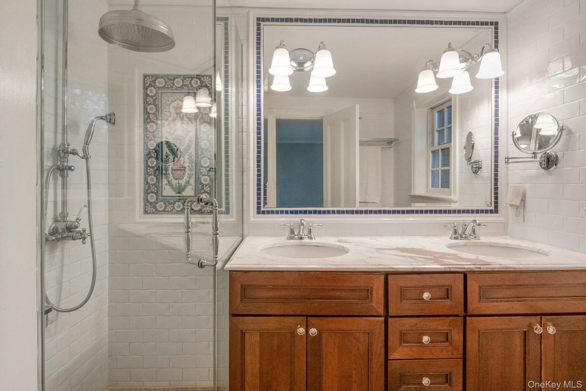 Bathroom, Dual Sink Vanities, Glass Shower, Interior