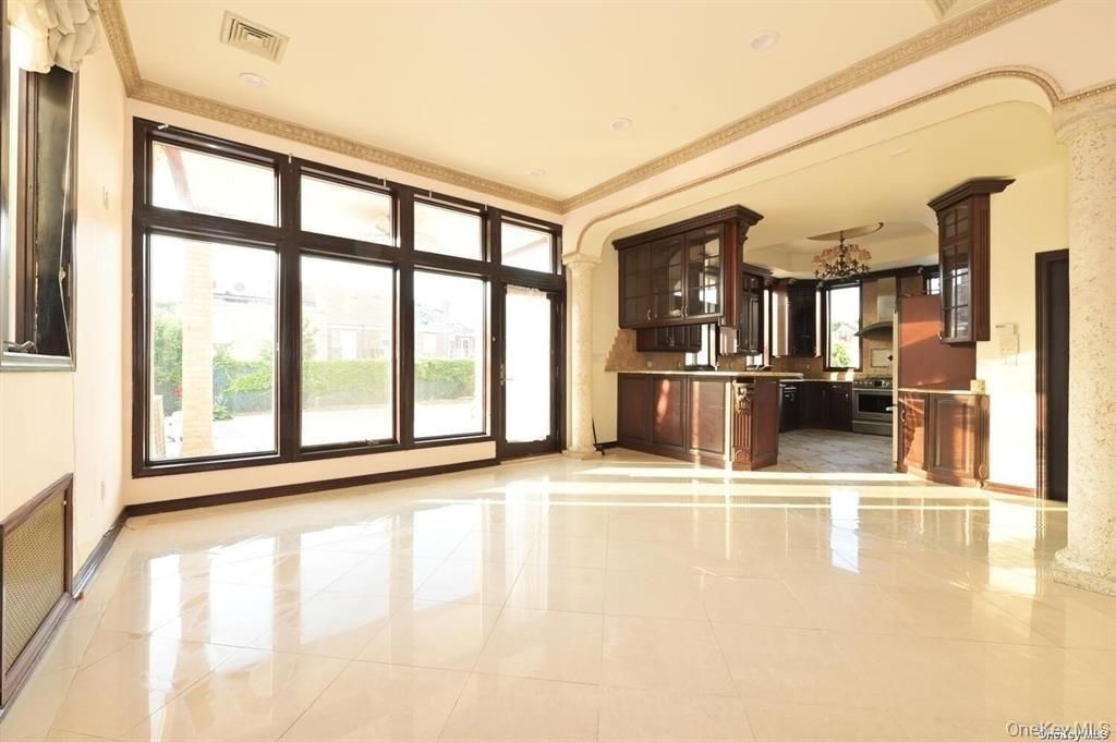 Empty room, Interior, Kitchen, Recessed Lighting