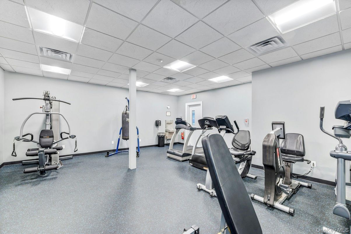 Fitness Equipment, Gym, Interior, Recessed Lighting