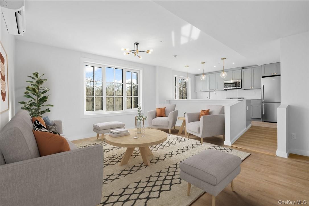 Interior, Kitchen, Living room, Pendant Lights, Recessed Lighting, Stainless Steel Appliances, Wood Texture Flooring