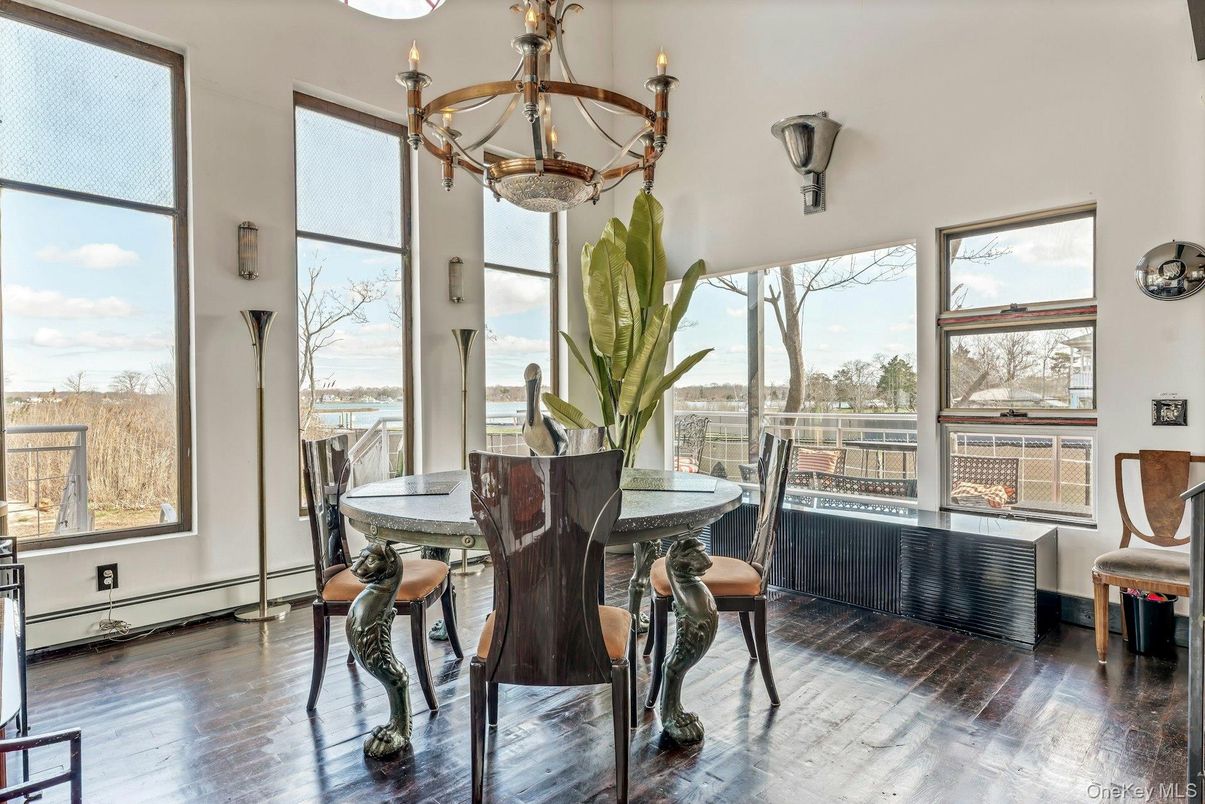 Chandelier, Dining room, Interior, Water, Wood Texture Flooring