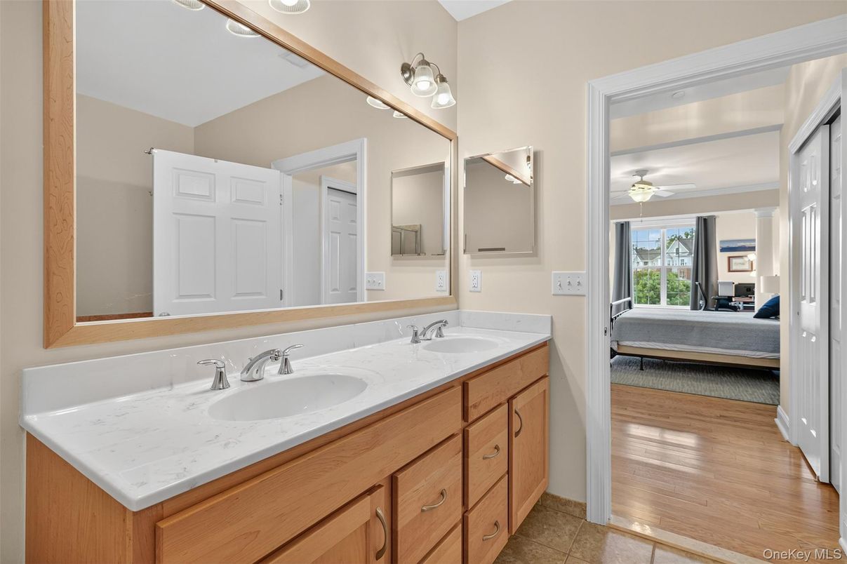 Bathroom, Bedroom, Dual Sink Vanities, Interior, Wood Texture Flooring