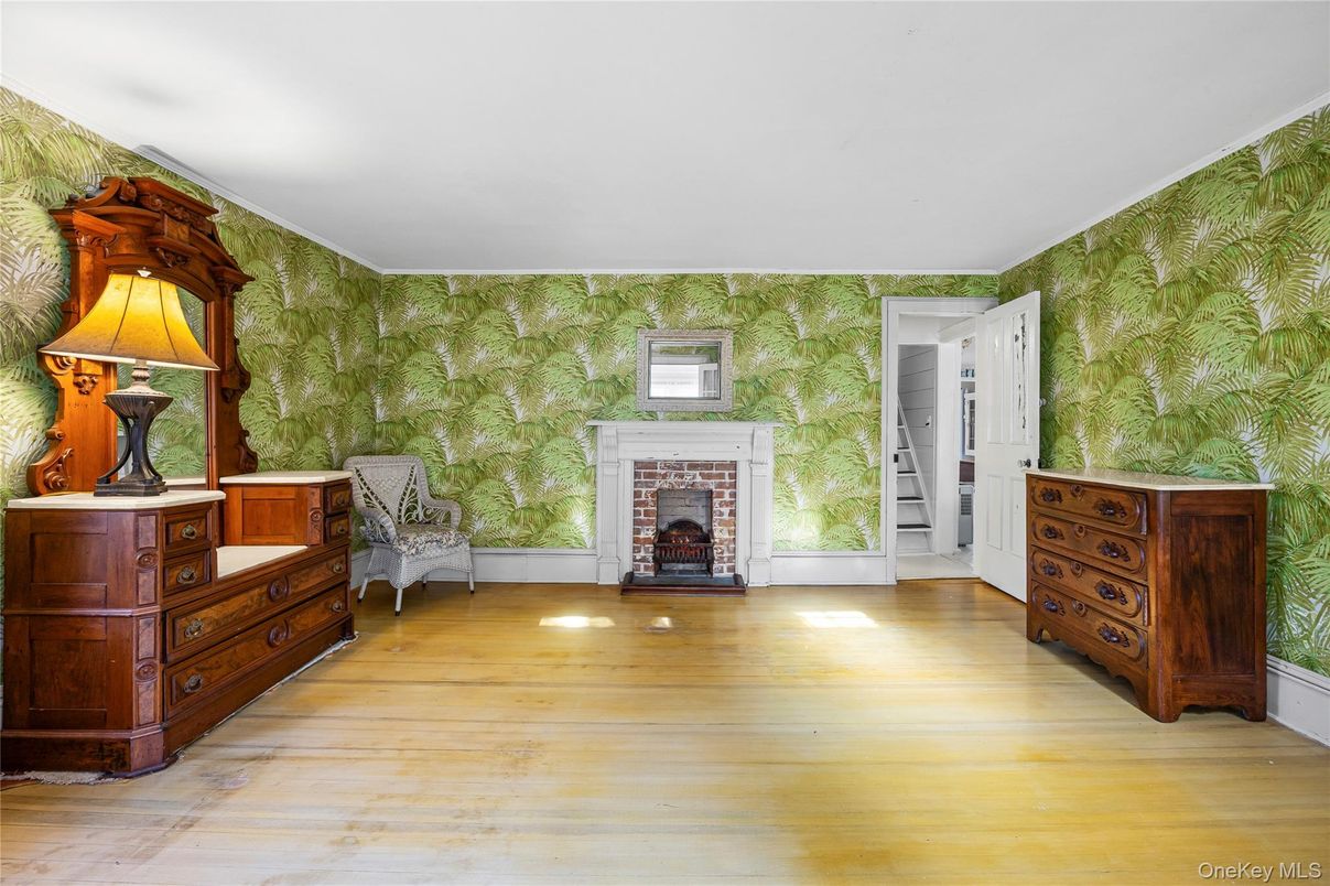 Fireplace, Interior, Wood Texture Flooring