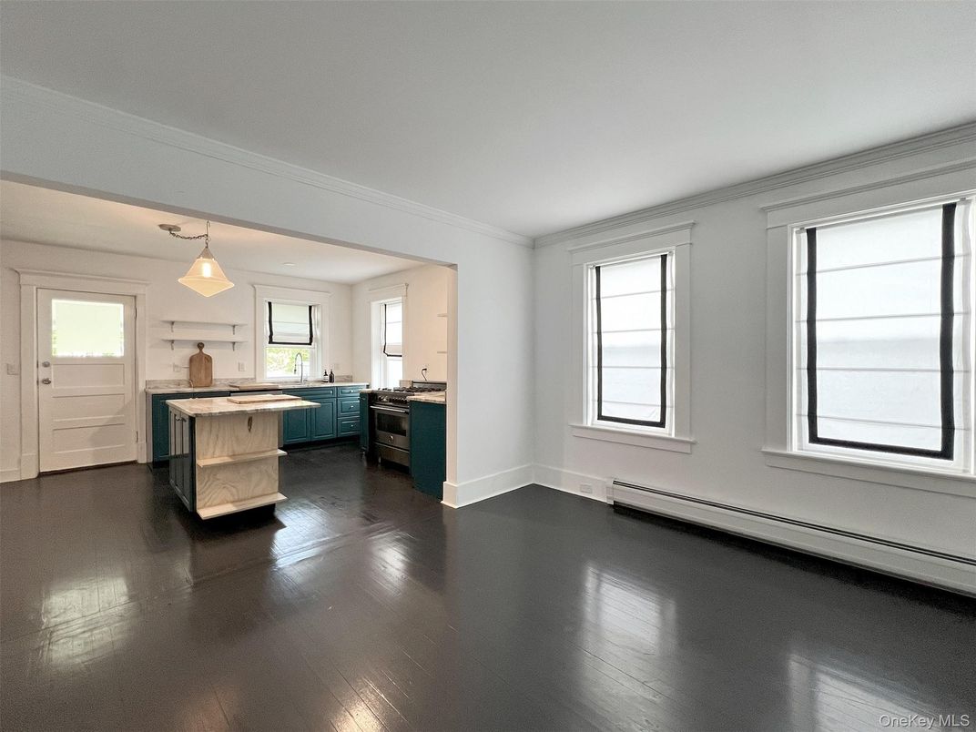Interior, Kitchen, Pendant Lights, Wood Texture Flooring