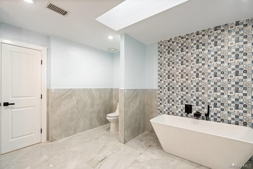 Bathroom, Free Standing Baths, Interior, Marble, Recessed Lighting