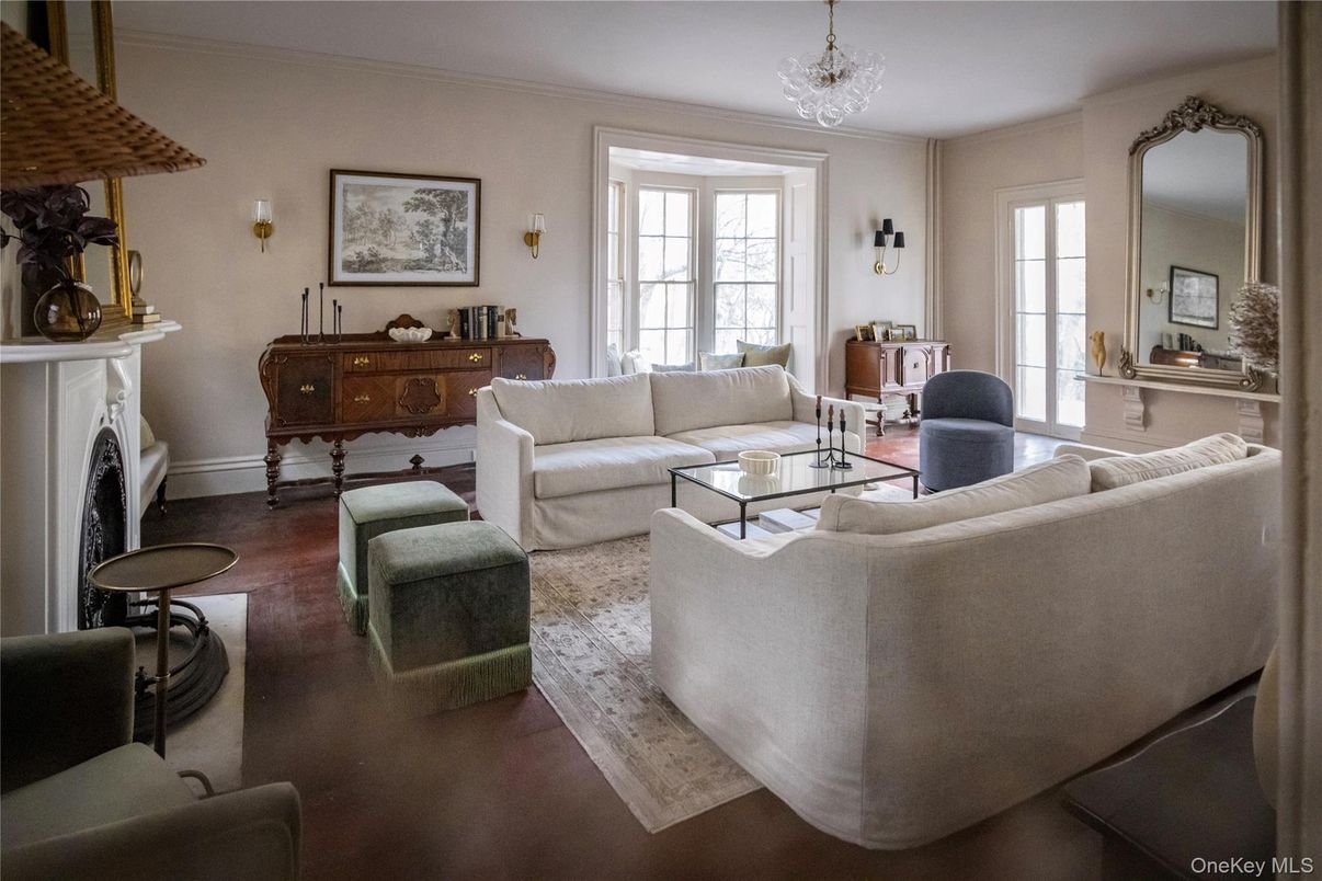 Chandelier, Fireplace, Interior, Living room, Wood Texture Flooring