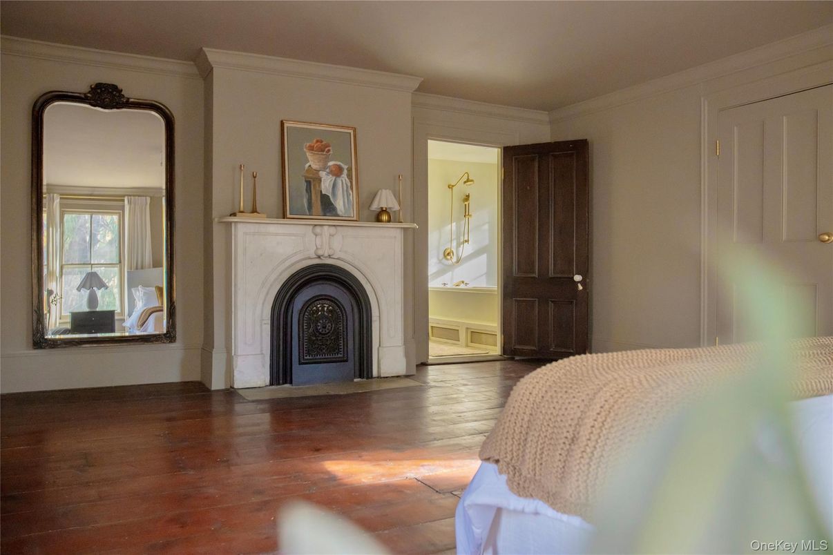 Fireplace, Interior, Wood Texture Flooring
