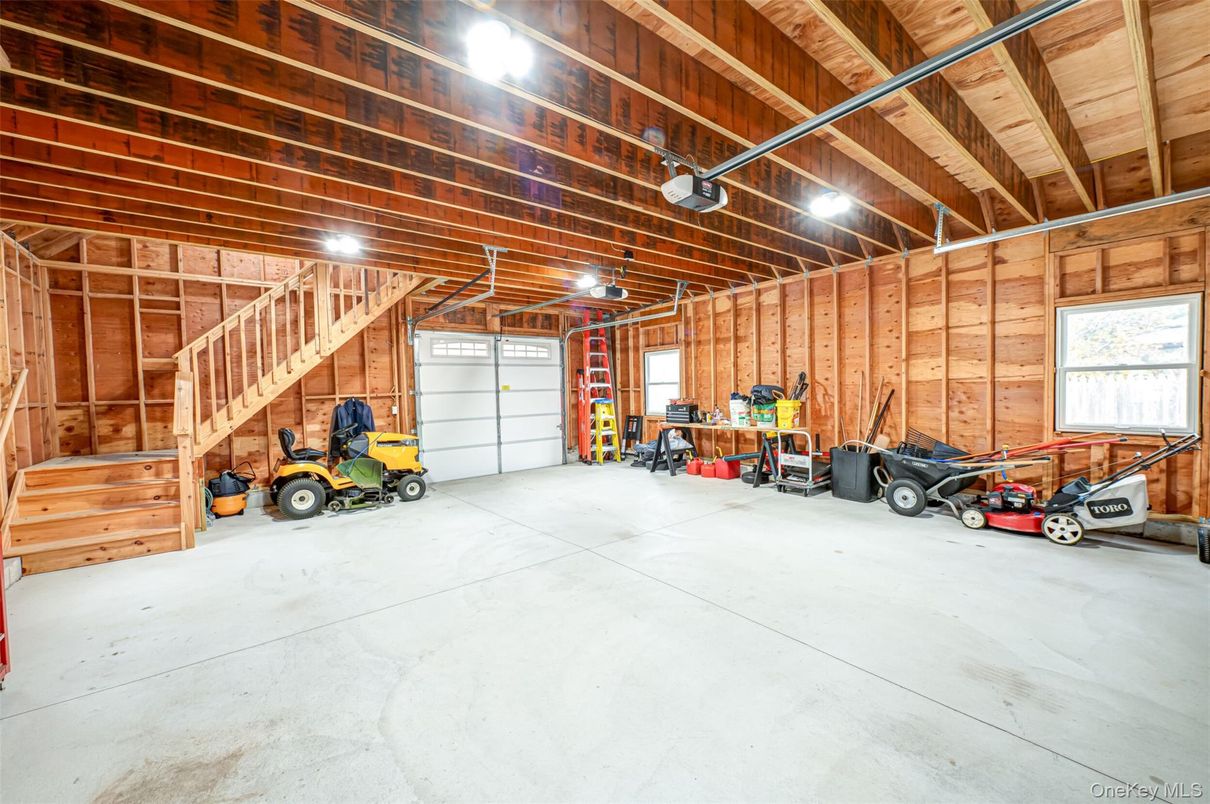 Garage, Interior, Wooden Beams, Wooden Ceilings, Wooden Walls