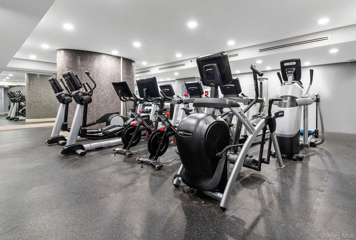 Fitness Equipment, Gym, Interior, Recessed Lighting