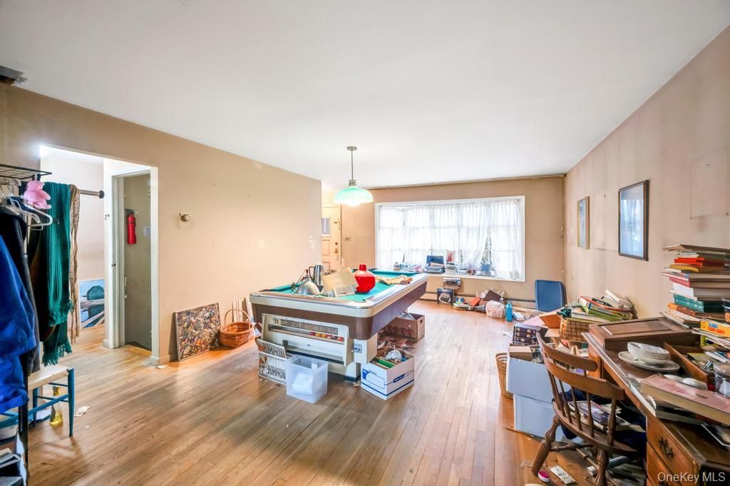 Billiard Table, Game Room, Interior, Pendant Lights, Wood Texture Flooring