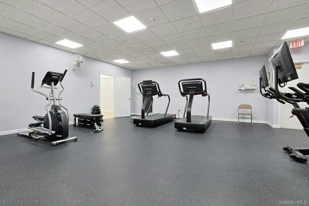 Fitness Equipment, Interior, Recessed Lighting