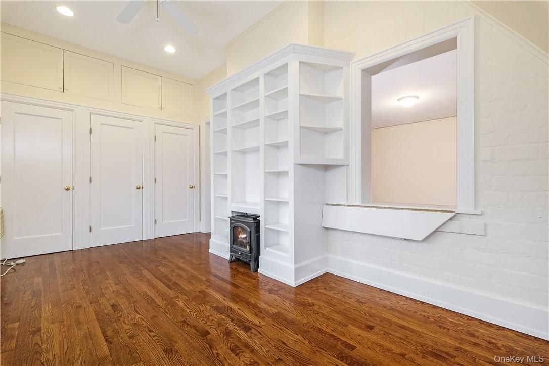 Fireplace, Interior, Recessed Lighting, Wood Texture Flooring