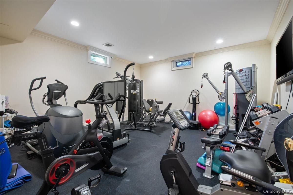Fitness Equipment, Gym, Interior, Recessed Lighting