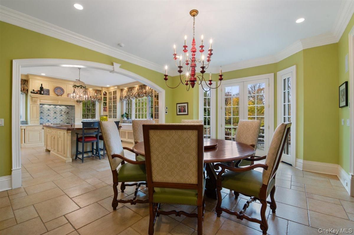 Chandelier, Dining room, Interior, Recessed Lighting