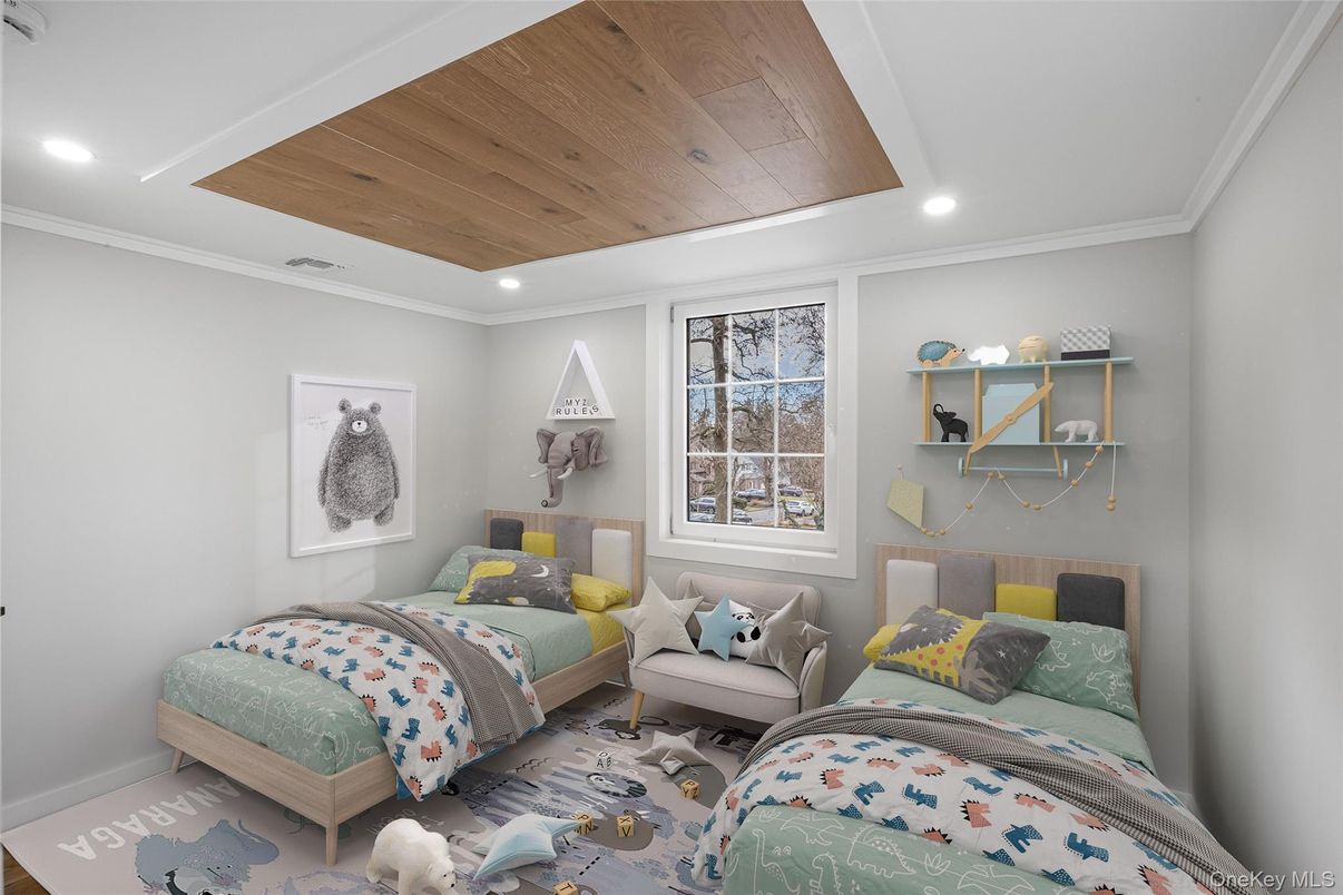 Bedroom, Interior, Recessed Lighting, Wooden Ceilings