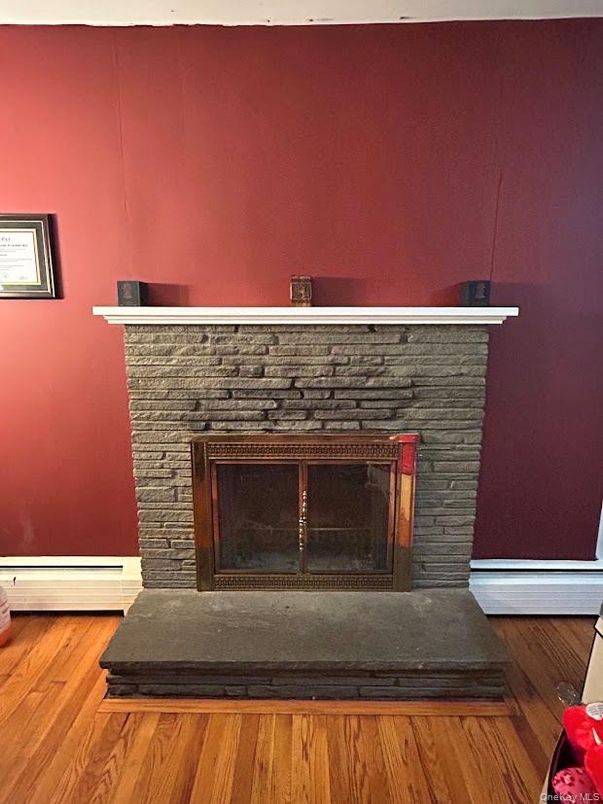 Fireplace, Interior, Wood Texture Flooring