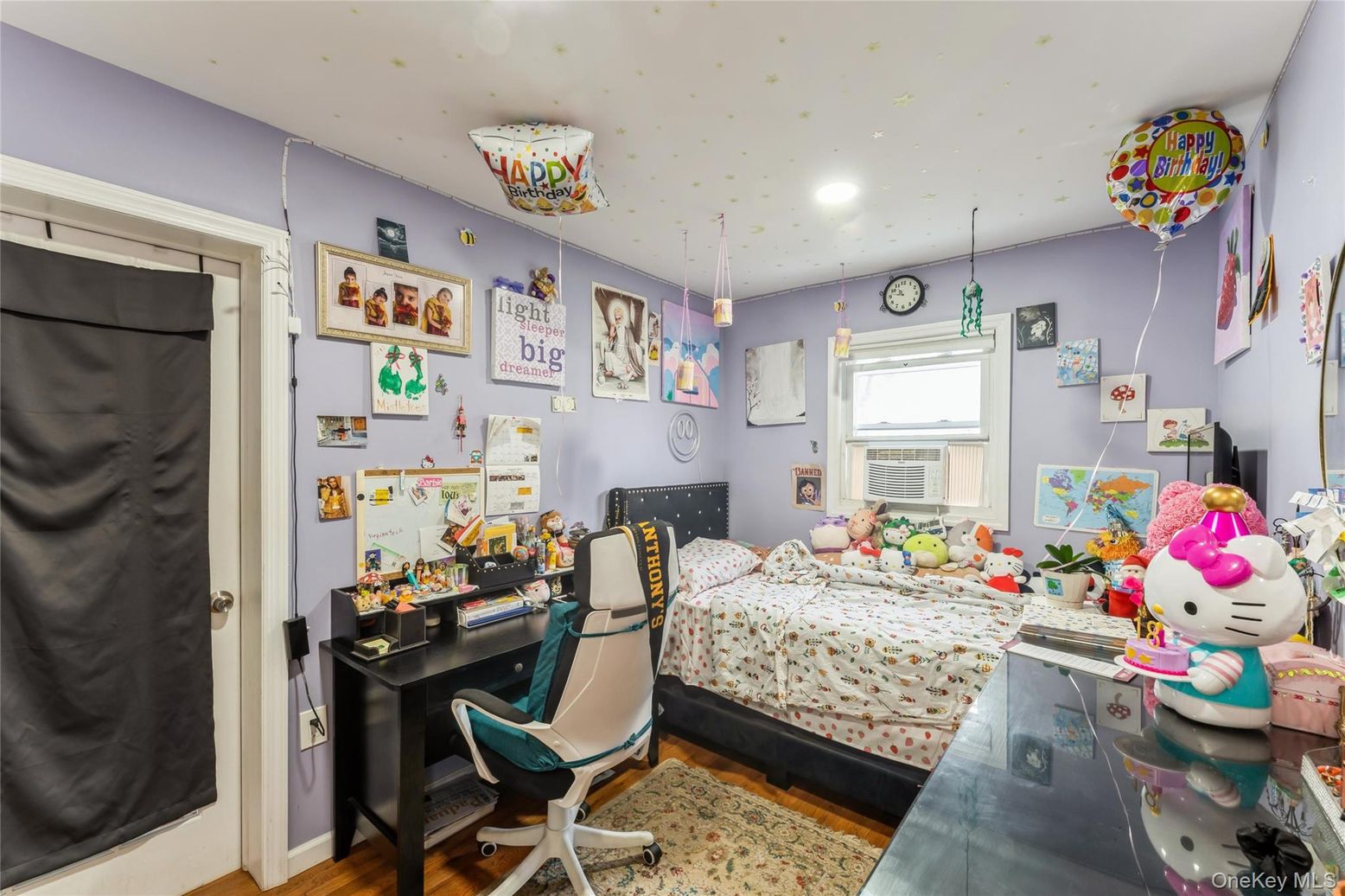 Bedroom, Home Office, Interior, Recessed Lighting, Wood Texture Flooring