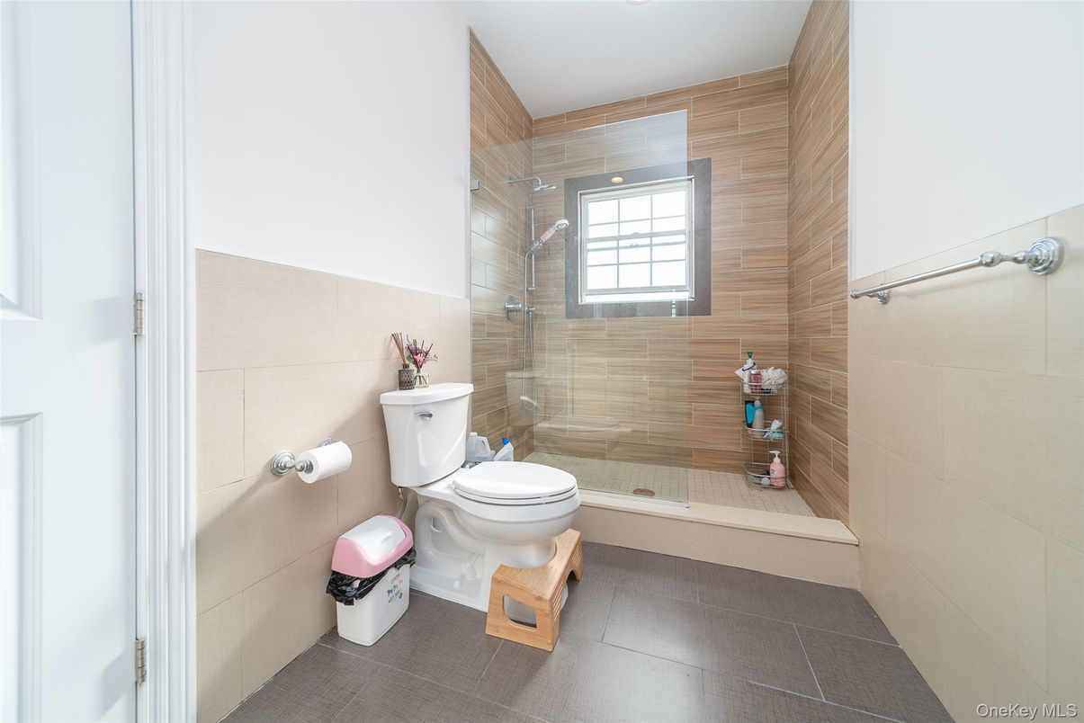 Bathroom, Glass Shower, Interior, Wooden Walls