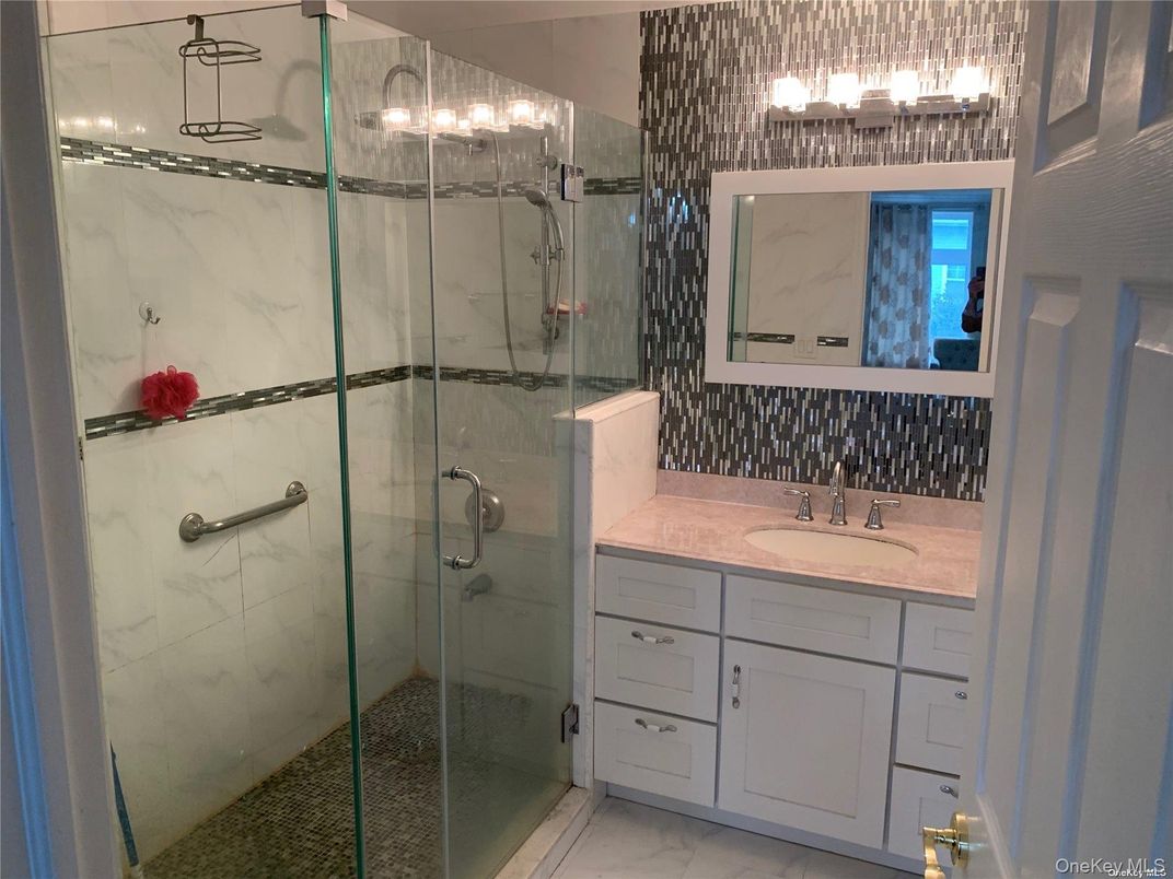 Bathroom, Glass Shower, Interior, Marble, Marble Walls