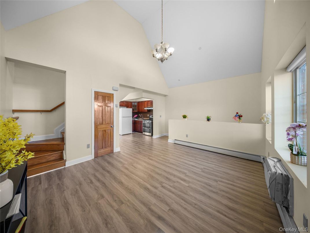 Chandelier, Interior, Kitchen, Pendant Lights, Wood Texture Flooring
