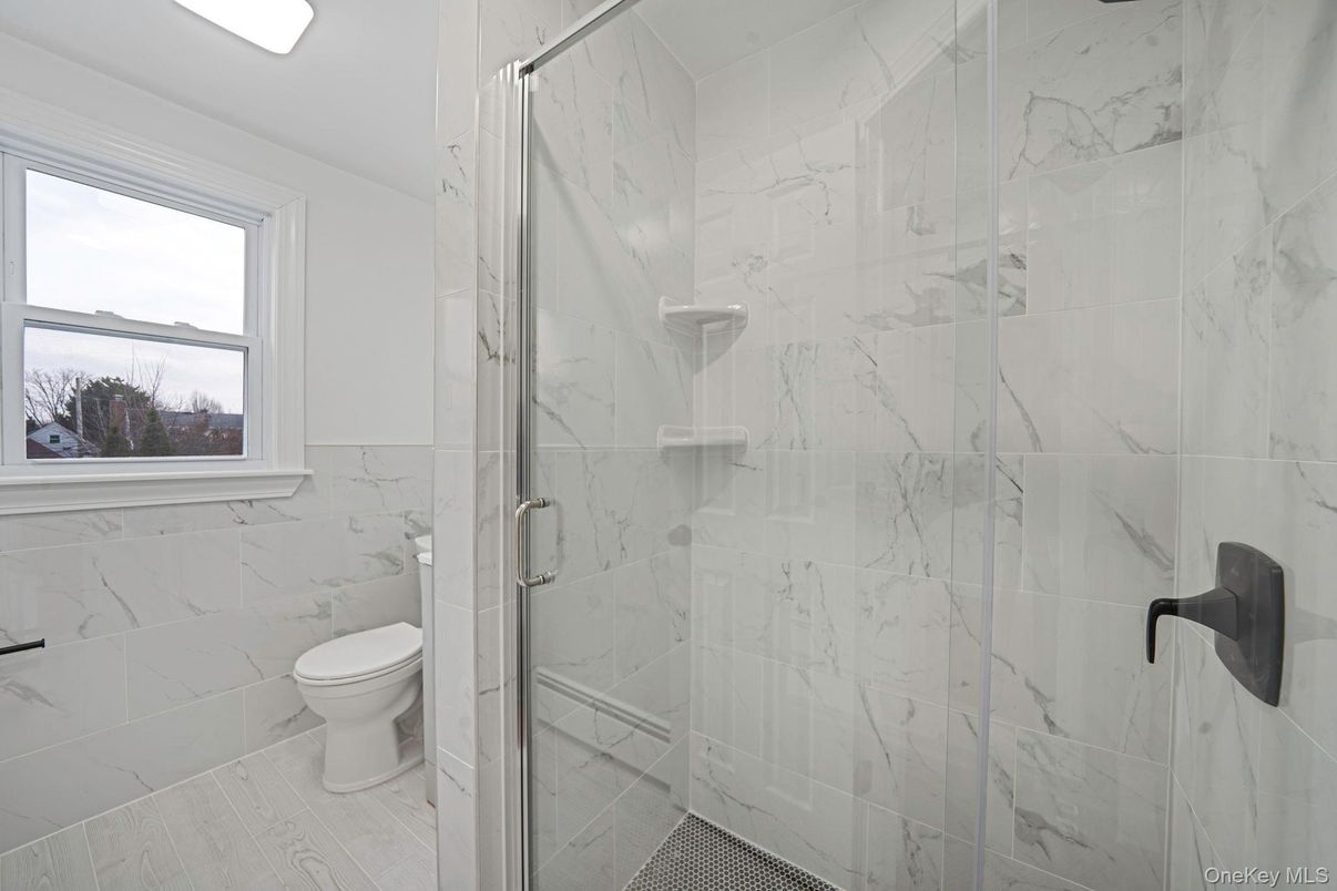 Bathroom, Glass Shower, Interior, Marble Walls