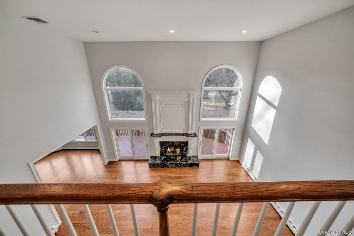 Fireplace, Interior, Recessed Lighting, Wood Texture Flooring