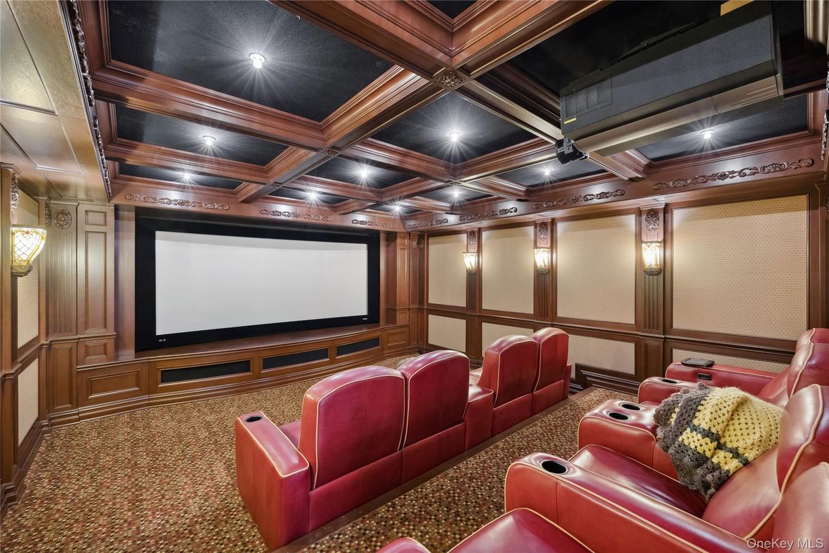 Home Theatre Room, Interior, Projection Screen, Recessed Lighting, Theatre Room