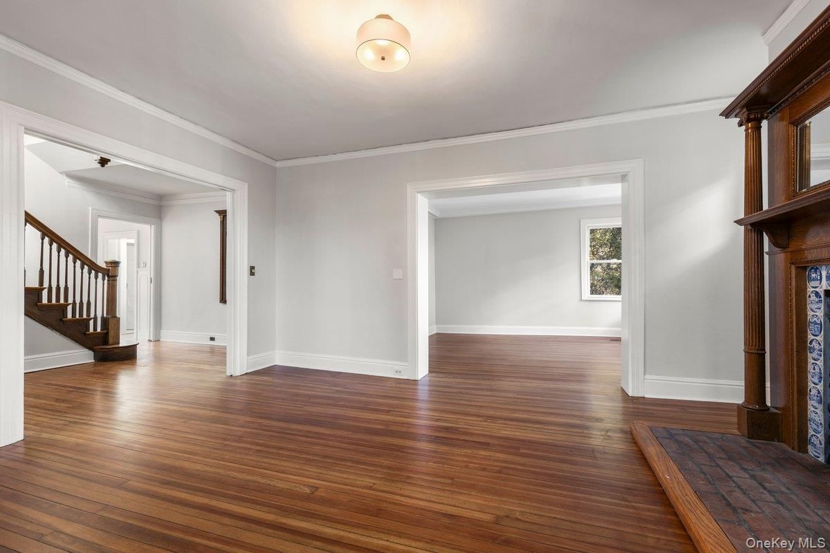 Empty room, Fireplace, Interior, Wood Texture Flooring