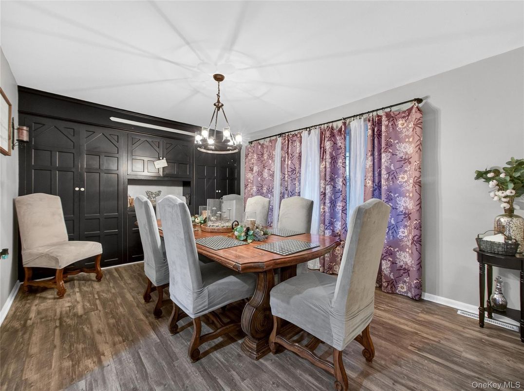 Chandelier, Dining room, Interior, Wood Texture Flooring