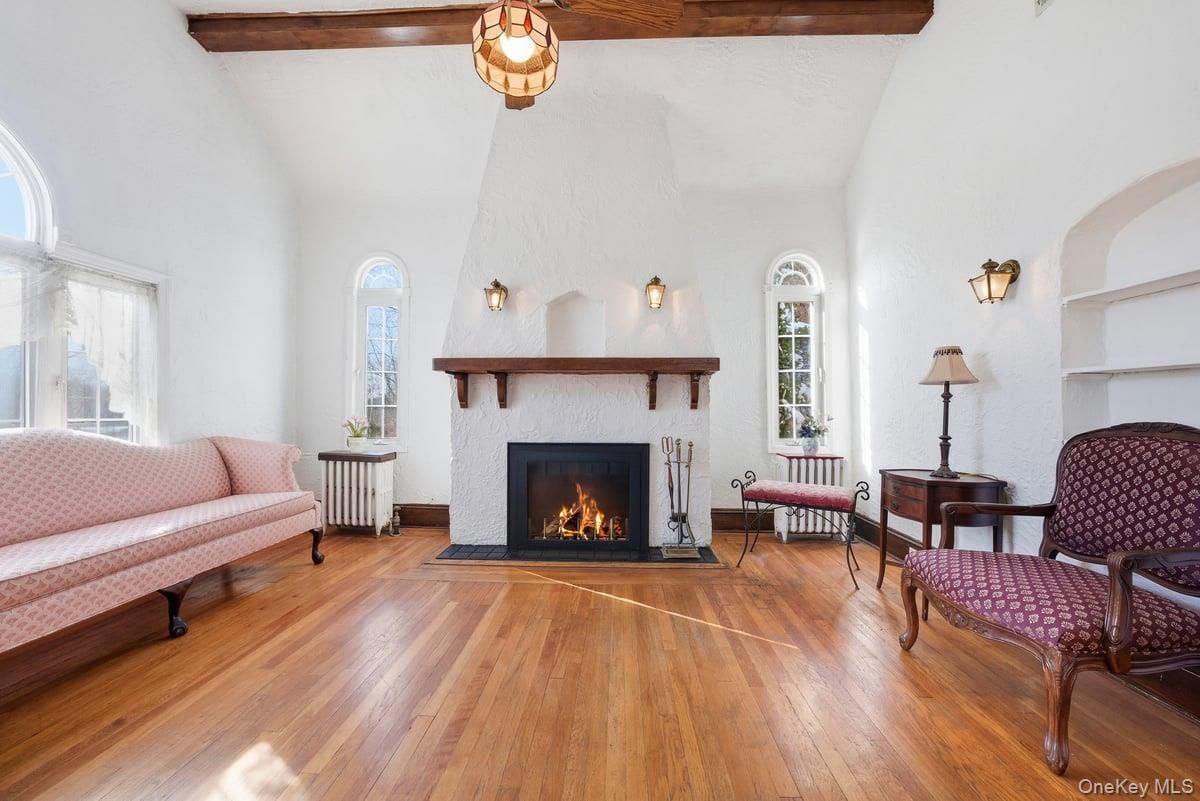 Fireplace, Interior, Wooden Beams, Wood Texture Flooring