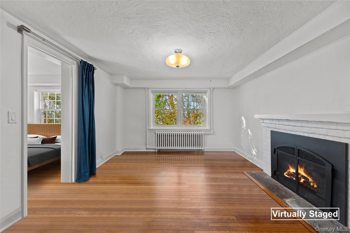 Empty room, Fireplace, Interior, Wood Texture Flooring
