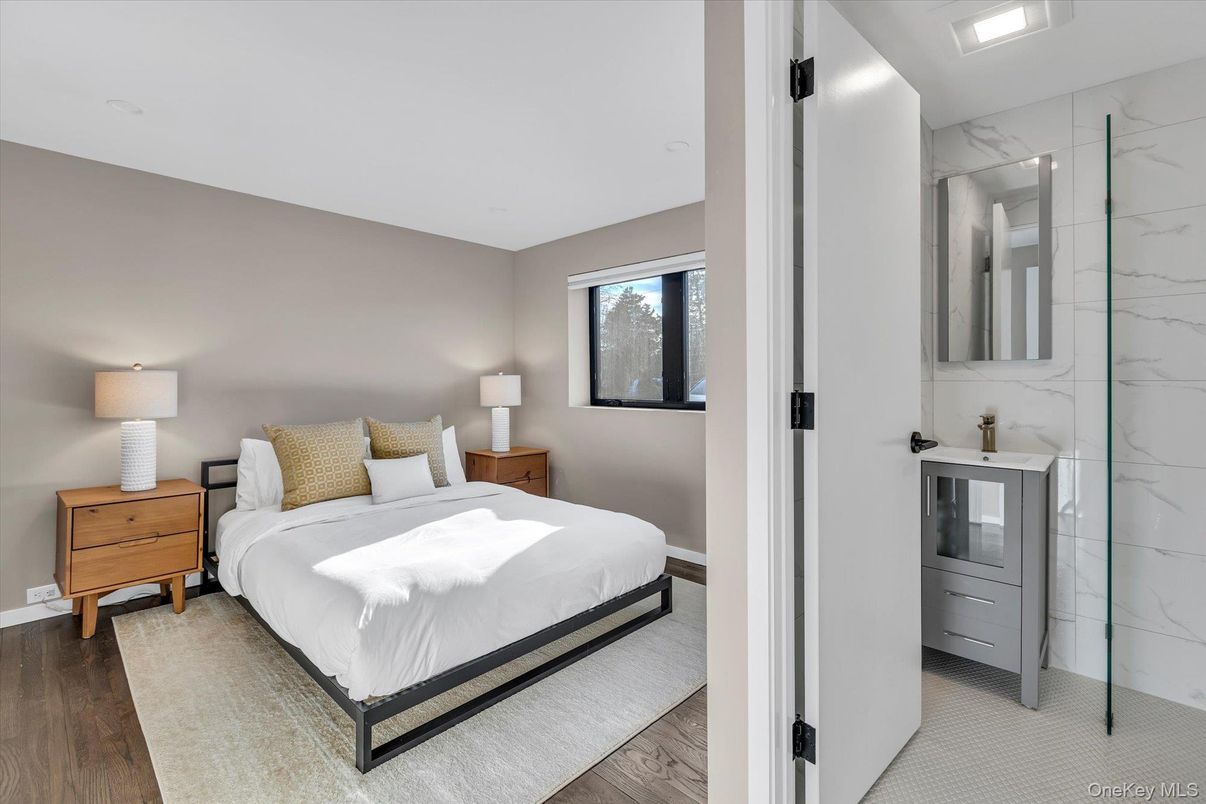 Bathroom, Bedroom, Interior, Marble Walls, Wood Texture Flooring