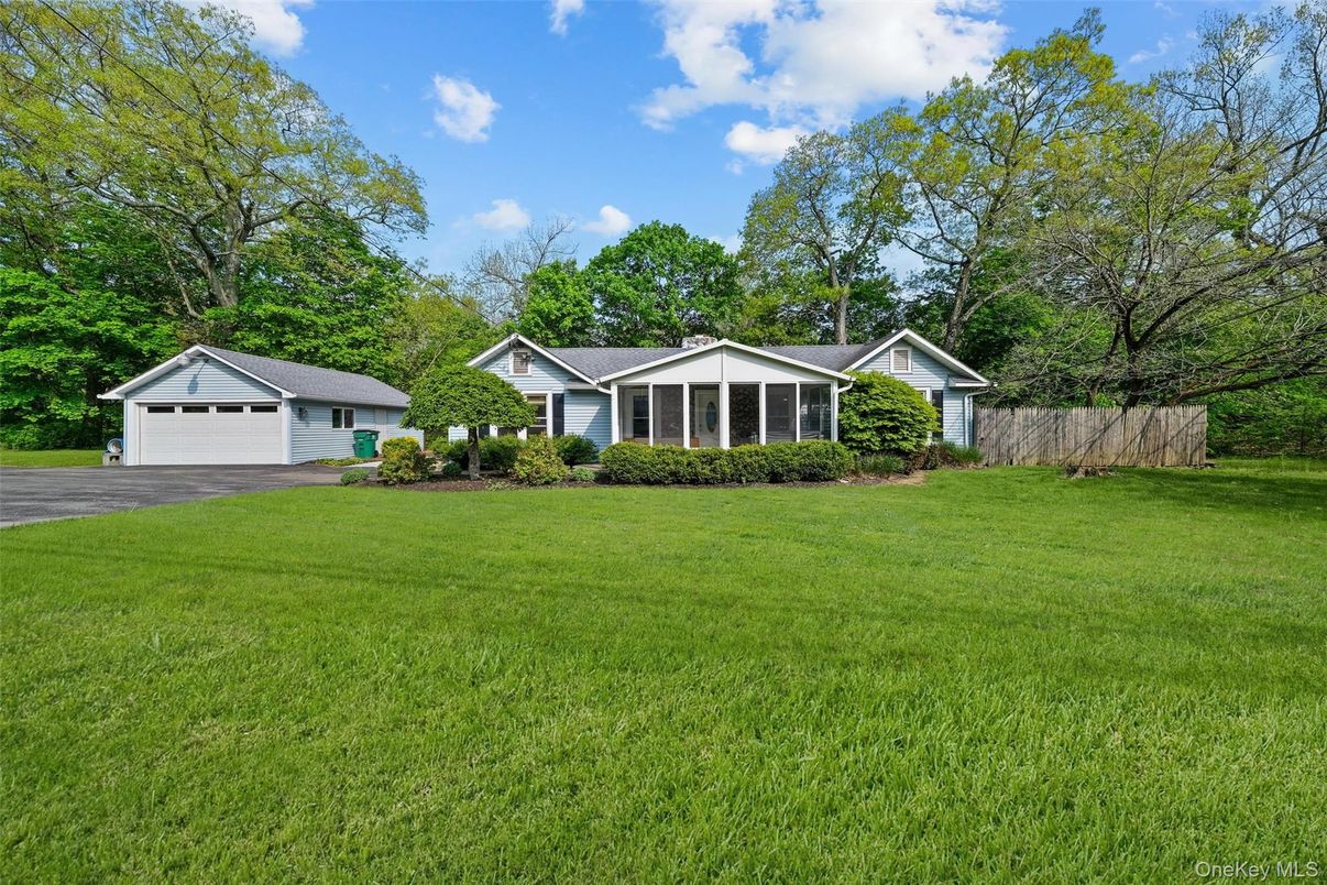 Backyard, Detached Garage, Exterior, Facade, Ranch