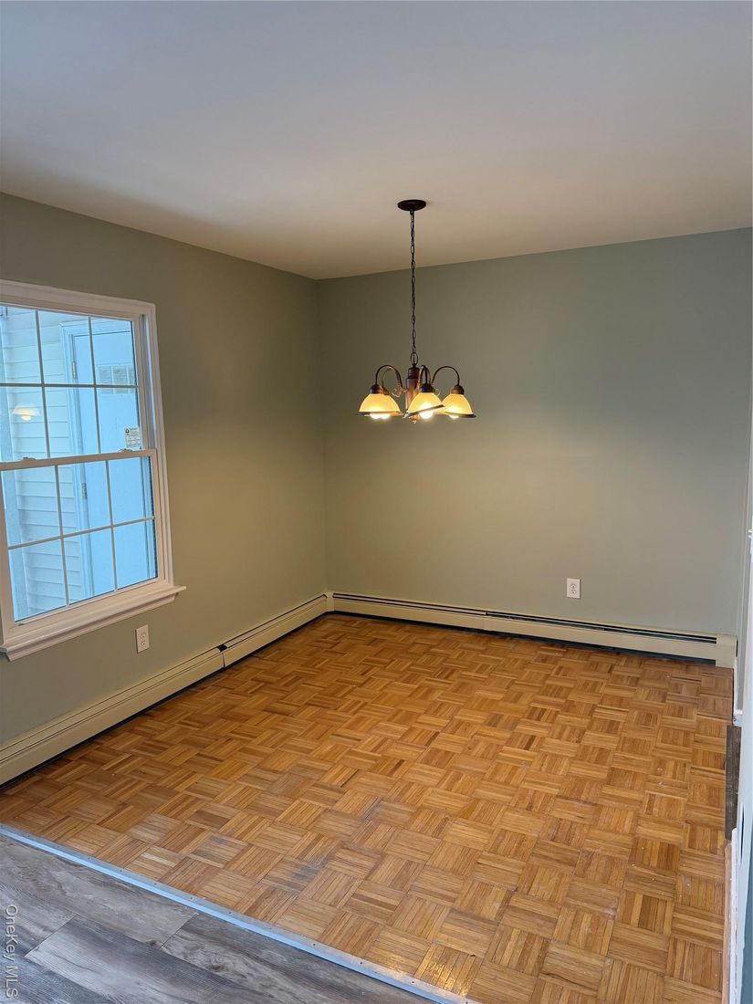 Chandelier, Empty room, Interior, Wood Texture Flooring