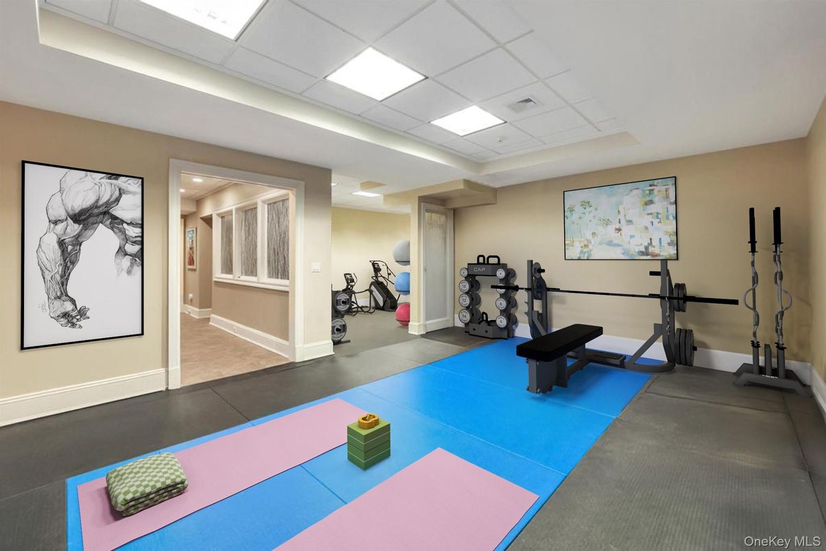 Fitness Equipment, Interior, Recessed Lighting