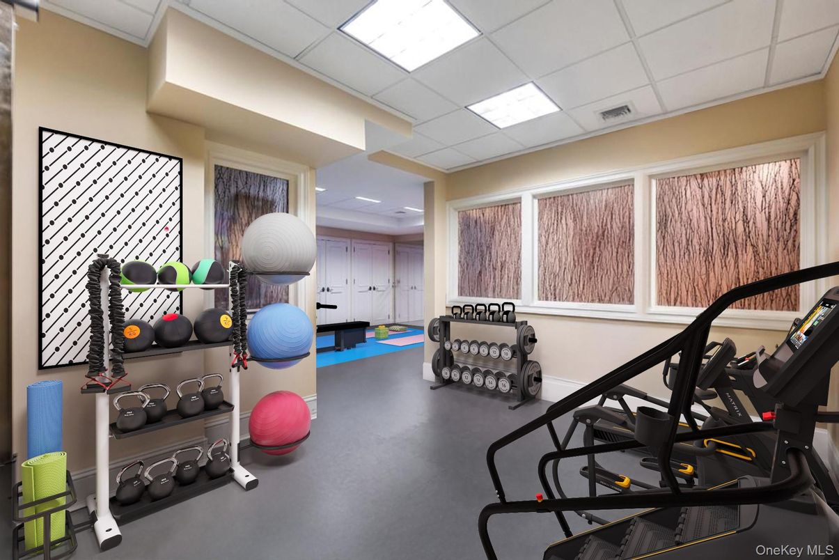 Fitness Equipment, Interior, Recessed Lighting