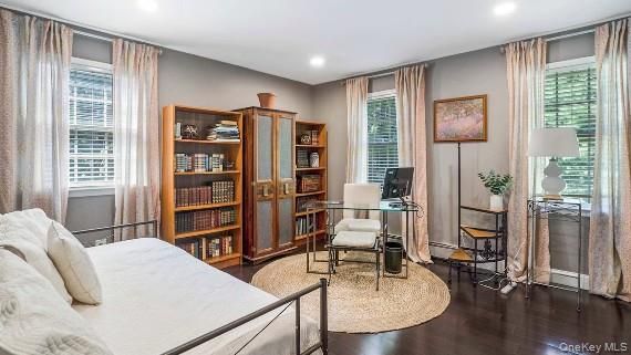 Bedroom, Home Office, Interior, Recessed Lighting, Wood Texture Flooring